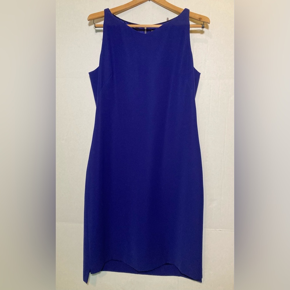 T Tahari 🟣 Size 12 Electric Blue Sleeveless Sheath Dress